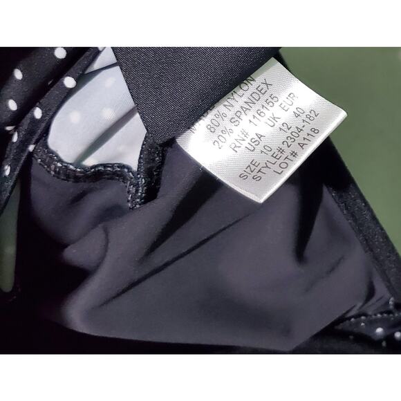 Shore Shapes New Womens Polka Dot Swimdress Size 10 Beach Travel Preppy Classic - Picture 4 of 6